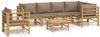 vidaXL 7-tlg. Garten-Lounge-Set mit Taupe Kissen Bambus 3155141 Bild 2