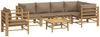 vidaXL 7-tlg. Garten-Lounge-Set mit Taupe Kissen Bambus 3155141 Bild 3