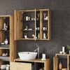 Badspiegelschrank Viola Artisan/Grau 80 x 75 cm mit offenen Regalen Vicco Bild 5