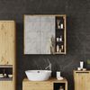 Badspiegelschrank Viola Artisan/Grau 80 x 75 cm mit offenen Regalen Vicco Bild 3