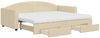 vidaXL Tagesbett Ausziehbar mit Schubladen Creme 90x200 cm Stoff 3197246 Bild 2