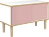 Poise Sideboard, Plywood, Schiebetüren in pastellpink, 4 Füße aus Eiche, H 621 x B 1000 x 450 mm Bild 2