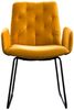 KAWOLA Stuhl NEW CHARME Esszimmersessel Velvet curry 87 x 66 x 59 cm Bild 3
