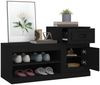 vidaXL Schuhschrank Schwarz 100x42x60 cm Holzwerkstoff 816417 Bild 5