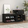 vidaXL Schuhschrank Schwarz 100x42x60 cm Holzwerkstoff 816417 Bild 3