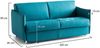 Dmora 3-Sitzer festes Sofa Severo, Lineares Sofa für Wohnzimmer, gepolstert, abnehmbarer Bezug, 100 % Made in Italy-Qualität, 200x95 h90 cm, Hellblau Bild 3