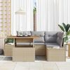 vidaXL Garten-Sofa-Set mit Speicher 5 pcs Beige Poly Rattan 3358695 Bild 3