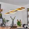 hofstein Pendelleuchte »Palermo« dimmbare Deckenlampe aus Metall/Holz/Kunststoff, Natur/Weiß, 3000 Kelvin, über herkömmlichen Lichtschalter dimmbar, LED 42 Watt, 5700 Lumen Bild 2