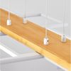 hofstein Pendelleuchte »Palermo« dimmbare Deckenlampe aus Metall/Holz/Kunststoff, Natur/Weiß, 3000 Kelvin, über herkömmlichen Lichtschalter dimmbar, LED 42 Watt, 5700 Lumen Bild 4