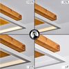 hofstein Pendelleuchte »Palermo« dimmbare Deckenlampe aus Metall/Holz/Kunststoff, Natur/Weiß, 3000 Kelvin, über herkömmlichen Lichtschalter dimmbar, LED 42 Watt, 5700 Lumen Bild 3