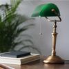 Bankerlampe, Tischleuchte, Metall Glas Bronze, Grün Bild 2