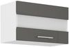 Küche Glashängeschrank 60 Lara Grau Glanz + Weiss matt Küchenzeile Küchenblock Bild 5