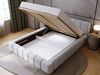 GRAINGOLD Orio Doppelbett 120x200, Polsterbett mit Kopfteil, Bettkasten, Velour-Stoff, Hellgrau Bild 5
