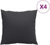 vidaXL Sofakissen 4 Stk. Schwarz 60x60 cm Stoff 360410 Bild 2