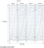 Homestyle4u Paravent Raumteiler 4 fach, Holz Weiß, 173x175 cm Bild 3