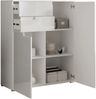SPICE Kommode in Hochglanz Weiß - Modernes Sideboard mit viel Stauraum für Ihren Wohnbereich - 100 x 119 x 40 cm (B/H/T) Bild 4