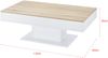 Couchtisch Lünen 40x110x60cm mit 2 Staufächer Eicheoptik Weiß en. casa Bild 2