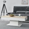 Couchtisch Lünen 40x110x60cm mit 2 Staufächer Eicheoptik Weiß en. casa Bild 5
