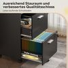 DEVAISE Rollcontainer mit Schubladen, Aktenschrank abschließbar für DIN A4/Legal/Letter, Büroschrank mit Rollen, Druckerständer, Schwarz, 44×40×68 cm Bild 4