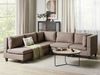 Beliani 'Unstad' Sofa, Braun, Stoff, 72 x 228 x 228 cm, ohne Ottomane, Links Bild 3