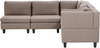 Beliani 'Unstad' Sofa, Braun, Stoff, 72 x 228 x 228 cm, ohne Ottomane, Links Bild 4