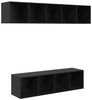 vidaXL TV-Schrankset 4 pcs Schwarz Eichen-Optik Holzwerkstoff 3393421 Bild 2