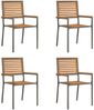 vidaXL Garten Stapelstühle 4 pcs Braun und Grau 54 x 56 x 90 cm 3403059 Bild 2
