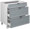Küchenunterschrank Fame-Line Hellblau-grau 80 cm mit 3 Schubladen, ohne Arbeitsplatte Vicco Bild 3