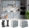 Küchenunterschrank Fame-Line Hellblau-grau 80 cm mit 3 Schubladen, ohne Arbeitsplatte Vicco Bild 2