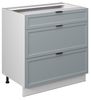 Küchenunterschrank Fame-Line Hellblau-grau 80 cm mit 3 Schubladen, ohne Arbeitsplatte Vicco Bild 4