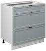 Küchenunterschrank Fame-Line Hellblau-grau 80 cm mit 3 Schubladen, ohne Arbeitsplatte Vicco Bild 5