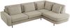 CALENO L-Form Ecksofa 317x225 cm, Massivholz-Rahmen & Wellenfedern, Sitzhöhe 51 cm, modernes Polstersofa rückenecht bezogen & freistehend - Beige Strukture - Rechts Seite Bild 5