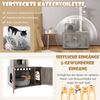 Katzenschrank mit Kratzbaum Gehäuse für Katzentoiletten Katzenmöbel Grau Bild 4