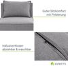 Juskys Mittelsofa Domas - modulares Sofa in Stoff Dunkelgrau - Wohnzimmer Couch mit Kissen - Modulsofa 130 kg belastbar - Sofagarnitur Wohnlandschaft Bild 5