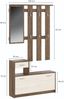 Dmora Eingangsmöbel Garolfo, Moderner Eingang, Wandgarderobe, Multifunktions-Aufbewahrungskonsole, 100x26h190 cm, Weiß und Eiche Bild 3