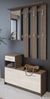 Dmora Eingangsmöbel Garolfo, Moderner Eingang, Wandgarderobe, Multifunktions-Aufbewahrungskonsole, 100x26h190 cm, Weiß und Eiche Bild 5