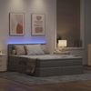 vidaXL LED-Speicherbett mit Matratze Taupe 140 x 200 cm Stoff 3371151 Bild 5