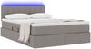 vidaXL LED-Speicherbett mit Matratze Taupe 140 x 200 cm Stoff 3371151 Bild 3