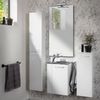 FACKELMANN SBC SCENO Waschbeckenunterschrank Gäste WC 45 cm breit, Weiß, Türanschlag rechts Bild 2