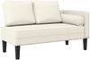 vidaXL Chaiselongue mit Kissen Creme Samt Bild 2