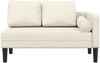 vidaXL Chaiselongue mit Kissen Creme Samt Bild 3