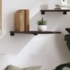 vidaXL Wandregal Dunkelbraun 40x50x2 cm Massivholz Eiche Behandelt 363752 Bild 3