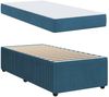 vidaXL Bettrahmen mit Matratze Blau 90 x 200 cm Stoff 3398351 Bild 4
