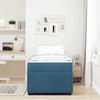 vidaXL Bettrahmen mit Matratze Blau 90 x 200 cm Stoff 3398351 Bild 3