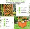 COSTWAY Blumenkasten, Blumenkübel mit Rankgitter, Spalier & Drainageloch Bild 3