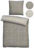 biberna Mako-Satin Bettwäsche KARO, kitt , kitt, 1x 135x200 cm + 1x 80x80 cm Bild 5