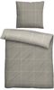 biberna Mako-Satin Bettwäsche KARO, kitt , kitt, 1x 135x200 cm + 1x 80x80 cm Bild 2