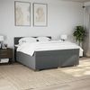vidaXL Boxspringbett mit Matratze Dunkelgrau 180x200 cm Stoff 3288268 Bild 4