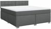 vidaXL Boxspringbett mit Matratze Dunkelgrau 180x200 cm Stoff 3288268 Bild 3