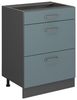 Küchenunterschrank R-Line Blau-Grau 60 cm mit Schubladen, ohne Arbeitsplatte Vicco Bild 5